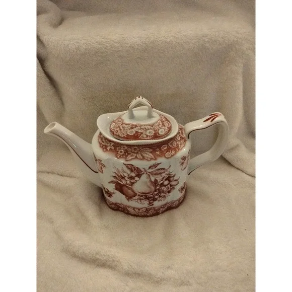Godinger Porcelain Pear Pink White Teapot - Picture 3 of 7